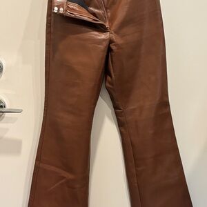Wilfred high waist bootcut leather pants